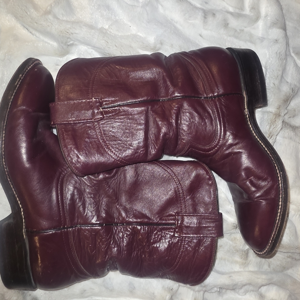 MEXICANA Rich Burgundy Cowboy Boots - Picture 5 of 8